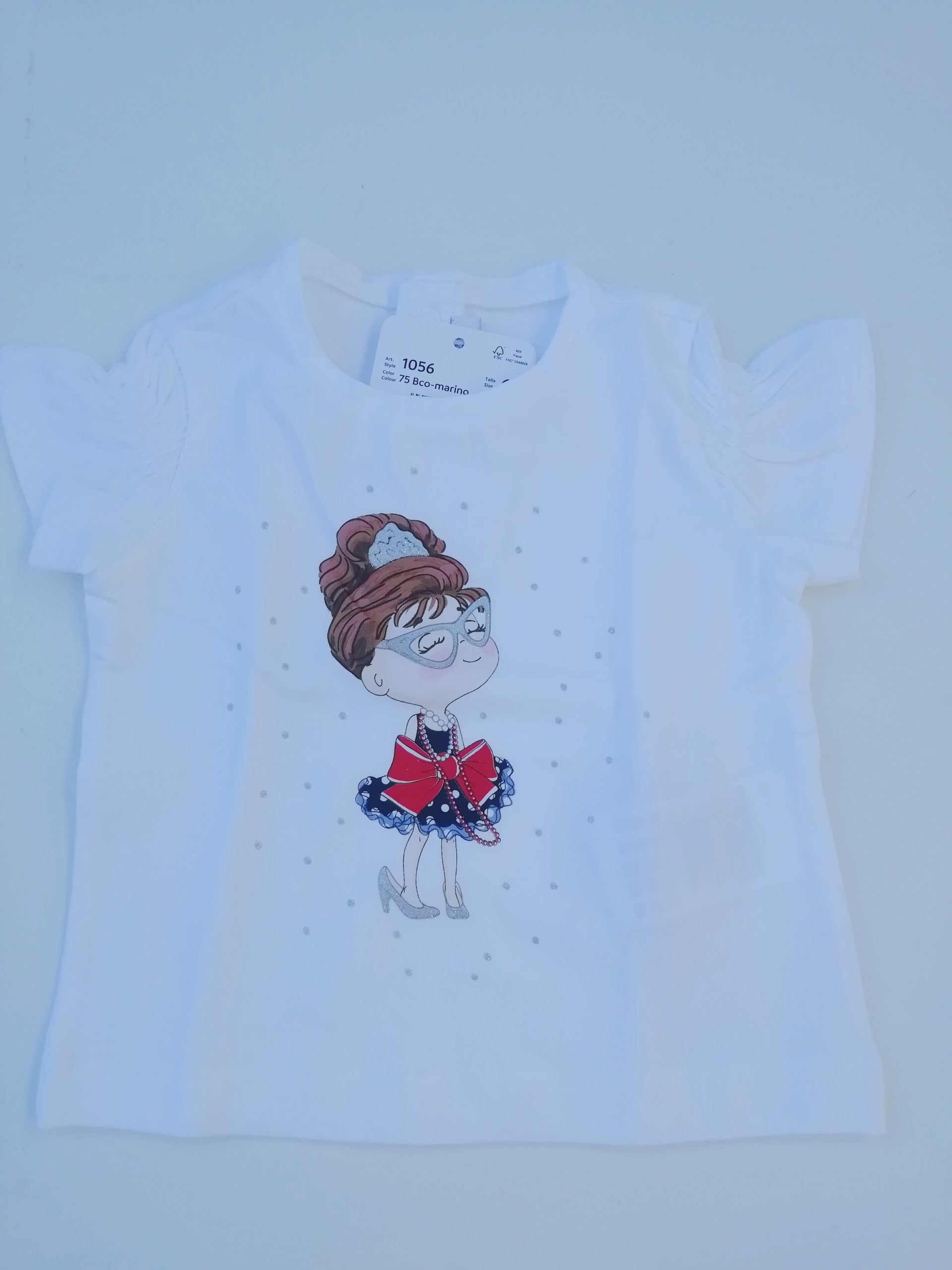 Baby Mädchen T-Shirt weis glitzer Mayoral