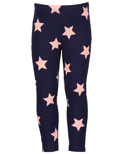 Blue Seven Leggin gefüttert Dunkelblau m. Sternen Rosa